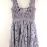 Little Mistress  Dress Sleeveless Tulle Crochet Prom A Line Gray Size 8 Photo 1