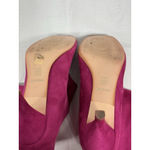 Womans Pullon Knee High Boots Pink 10.5 Square Toe Heel Photo 4