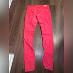 Isabel Marant  LOW RISE U TURN Red corduroy skinny pants fall 300$ casual boho Photo 5