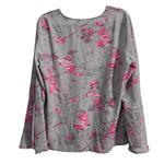 Banana Republic Long-Sleeve Tristan Slit Bell Sleeve Fog Grey Pullover Large NWT Photo 4