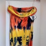 Club z Collection Tie Dye Skirt Dress convertible Dress orange and yellow Large Photo 4