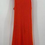 SheIn Dress Size Large Ribbed Orange Tie Waist Bodycon Fitted Beach Pool Party Photo 1