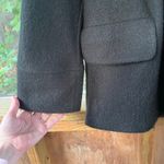 Sandro Women's 100% Boiled Wool Dark Green Grey Coat Size PL Photo 3