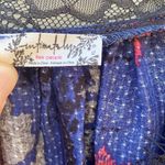 Free People Intimately Womens Oversized XS floral black lace trim tank top Photo 5