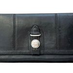 Coach Leather Wallet Clutch Organizer Snap Closure Black Photo 0