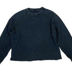 Velour Garments Organic Cotton Waffle Knit Crewneck Sweatshirt Minimalist Small Gray Photo 0