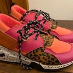 Leopard & pink‎ wedge boutique tennis shoes Pink Size 5 Photo 0