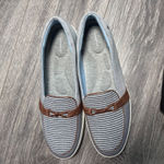 Wanderlust London Knot Womens Striped Slip On 12W Gray Size 12 Photo 10
