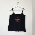 Y2K Harley Davidson Black Tank Top Spaghetti Strap Barb’s Philadelphia M/L Biker Size M Photo 3
