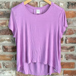 Athleta  Purple Modal Ribbed Short Sleeve T-shirt Top, S Photo 0
