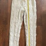 BY ZENDAYA écru lace up pants / sweatpants, size L, NWOT Size L Photo 8