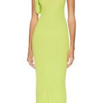 Enza Costa Silk Rib Tank Midi Dress in Kiwi Large Womens Stretchy Bodycon Photo 12