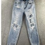 Aeropostale Mom Jeans Women 8 Distressed Mid Rise Photo 0