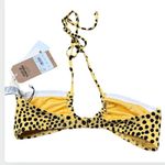 Billabong x It’s Now Cool La Playa Drew Convertible Yellow Leopard Bikini Top S Photo 10
