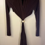 Peppermayo  Womens Chocolate Brown Long Sleeve Cut Out Mini Dress Size 4 Formal‎ Photo 0