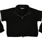 Hippie Rose  Fleece‎ Half Zip Top/Sweater With Elastic Waist Zip Up Size L Y2K Photo 0