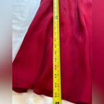 Alice + Olivia , Red Silk +Black Leather above knee/ mini dress, Cocktail, SZ LRG Photo 10