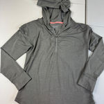 Patagonia ‎ Gray Activewear Hoodie Pullover 1/4 Zip Long Sleeve Women's L 12 Photo 0