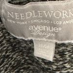 Needleworks By Avenue Design Cardigan Sweater Sz 26/28 Gray & Black Big Buttons Photo 5