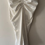 Outcast Ivory White Satin Cinched Draped Skirt Adjustable Size XXS Photo 0