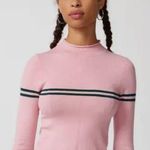 Urban Outfitters NWT Angelo Mock Neck
Pink Sweater with One Dramatic Stripe Photo 1