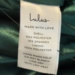 Lulus Emerald Green Strapless Maxi Dress with slit size Medium NWT Photo 6