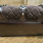 Bebe  Stephanie Faux Suede Quilted Studded Mini Crossbody Pewter Grey NWT Photo 4
