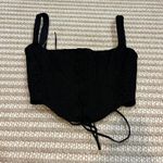 House Of CB  Cropped Eyelet Bustier Corset Top Black Lace Up Photo 1