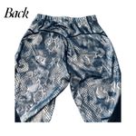 SheIn Metallic Snake Print Mesh Contrast Leggings. Silver / Navy Blue. Size S LIKE NEW Photo 9