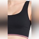Outdoor Voices  Seamless Rib Longline Bra in Black Photo 3