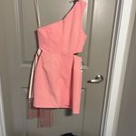 Finders Keepers ALENA Fringe Bodycon Short Sleeve Dress GUAVA Photo 3