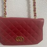 Crossbody bag red leather quilted exterior.great for a night out Photo 1