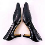 ROS HAMMERSON Leather & Patent Mid Heel Pump 8.5 W Black Photo 4