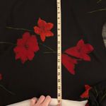 Saint Tropez West Black Dress with Red Flowers Photo 4