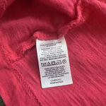 Loft  Flutter Sleeve Cross Back Classic Cotton Top Pink Size Small Photo 3