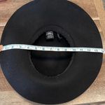 Saks 5th Avenue Saks Fifth Avenue Womens Wool Felt Floppy Hat with‎ Silver Chain Black One-Size Photo 6