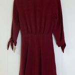 Skylar + Madison NWT Maroon Tie Front Dress S Photo 1