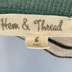 Nordstrom Hem & Thread Cream Navy Striped Crewneck Top S Photo 4