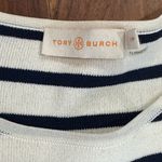 Tory Burch  Navy and White Striped Top Photo 1