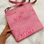 XOXO Vintage y2k  crossbody shoulder bag logo Barbie pink faux snakeskin purse Photo 2