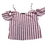 SheIn Red and White Striped Top Photo 0