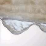 Tahari Arthur Levine Womens Faux Fur Capelet Shawl Cream Cape Size L Photo 3