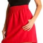 J.Crew ✨ Ruched Waist Neon Red Mini Sz 8 Skirt Photo 1