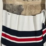 Hollister Sweater Women's Small Striped Knit Crew Neck Cropped White Boxy Casual Photo 2