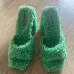 Dolls Kill  Lemon Drop green fuzzy furry kitten heels 7.5 NEW Photo 2