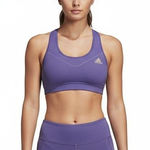 Adidas  Sports Bra Womens Purple Techfit Racerback Activewear Workout Size M Photo 0