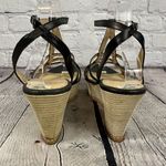 Kenneth Cole Wedge Sandals Black Leather Straps Buckle - Two sizes R8.5 L9 Photo 3