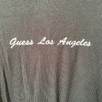 Guess  Los Angeles Women's Small Long Sleeve Ribbed Bodycon Black Mini Dress Y2K Photo 5