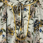 Avara Annalise Floral Cream Yellow Print Long Sleeve Blouse Size S Photo 2