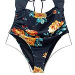 Cupshe NWT  Halter Cutout Bathing Suit Lace Up One Piece Swimsuit Size Small NEW Photo 4